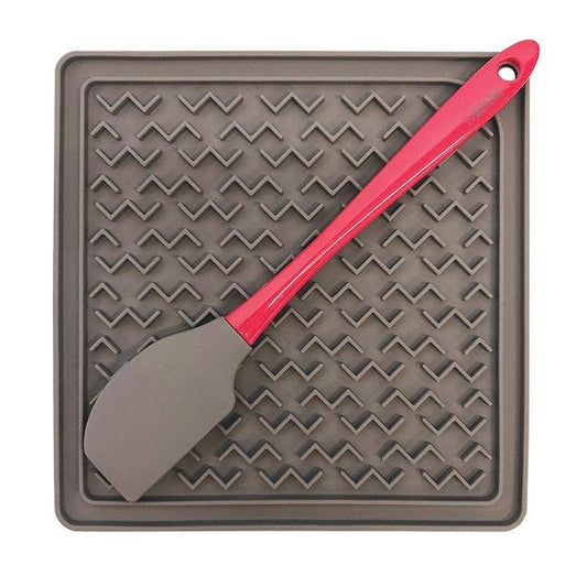 MESSY Warm Grey Silicone Therapeutic Licking Mat